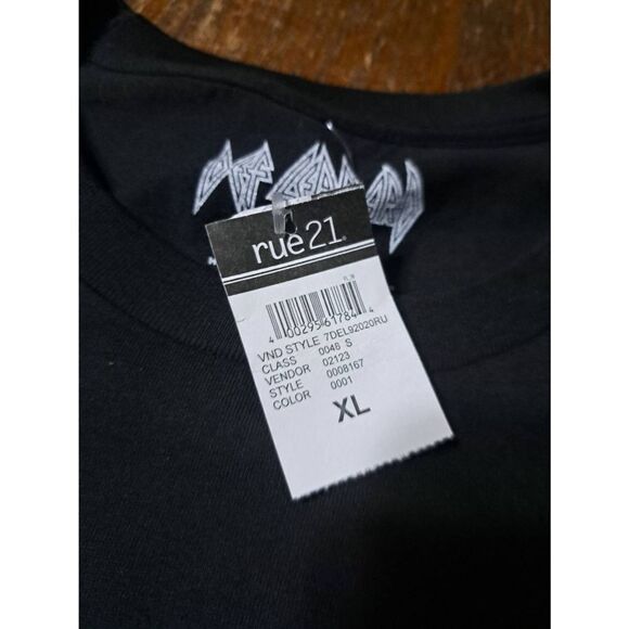 New XL Rue21 Def Leopard Short Sleeve Crew Neck Cotton Tee Tshirt Top NWT - Picture 4 of 4